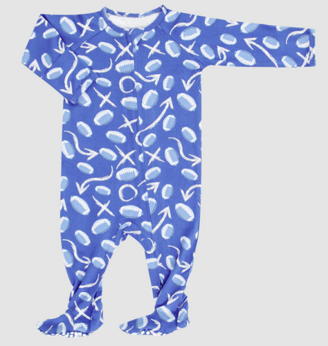 Sweet Bamboo - Football Allen Work Zipper Footie