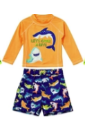 Load image into Gallery viewer, Swimsuit Station - Toddler Boy Rash Guard Set (More Colors)