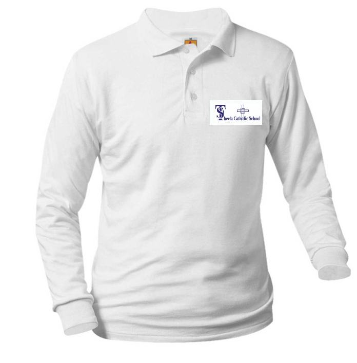St. Thecla Long Sleeve Polo with Logo