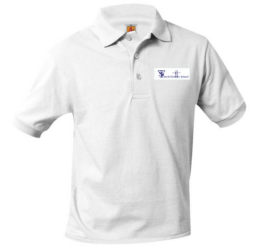 St. Thecla Short Sleeve Polo with Logo