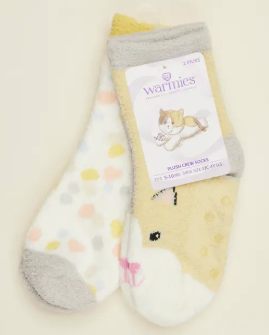 Warmies - Marshmallow Bear Crew Socks