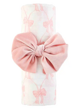 Load image into Gallery viewer, Mud Pie - Bows Swaddle with Headband