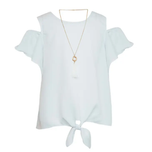 Load image into Gallery viewer, Amy Byer - Cold Shoulder Top with Necklace