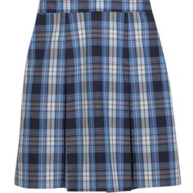 Plaid #76 Adjustable Waist Kick Pleat Skirt