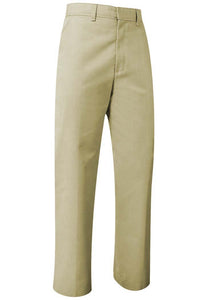 School Apparel - Girl Flat Front Adjustable Waist Pants Khaki