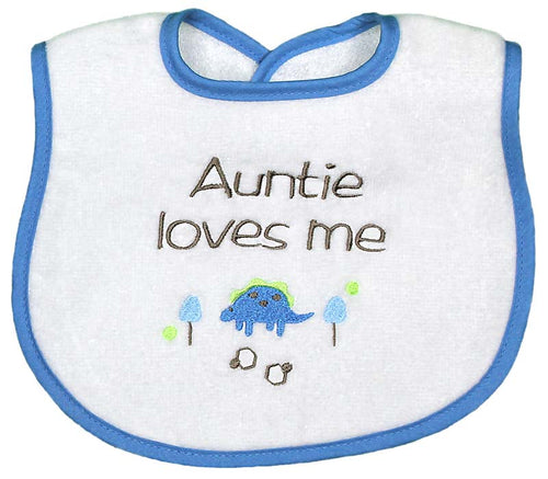 Raindrops - Auntie Loves Me Bib Blue