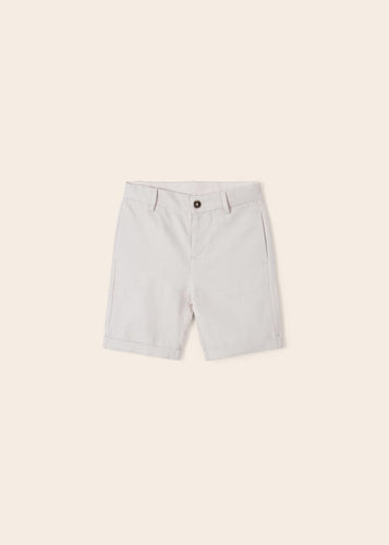 Mayoral - Adjustable Waist Linen Shorts