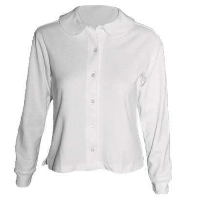 Elderwear - Girl Long Sleeve Round Collar Knit White