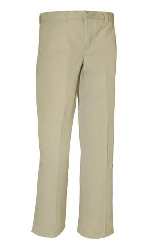 Tom Sawyer -  Flat Front Elastic Back Pants Khaki