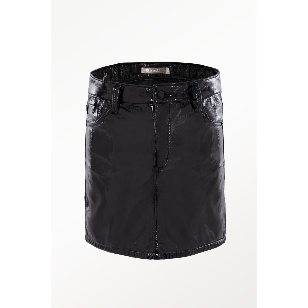 Tractr Jeans - Patent Pleather Skirt