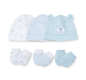 Little Me - Dreamy Bears Hat & Mitten Set