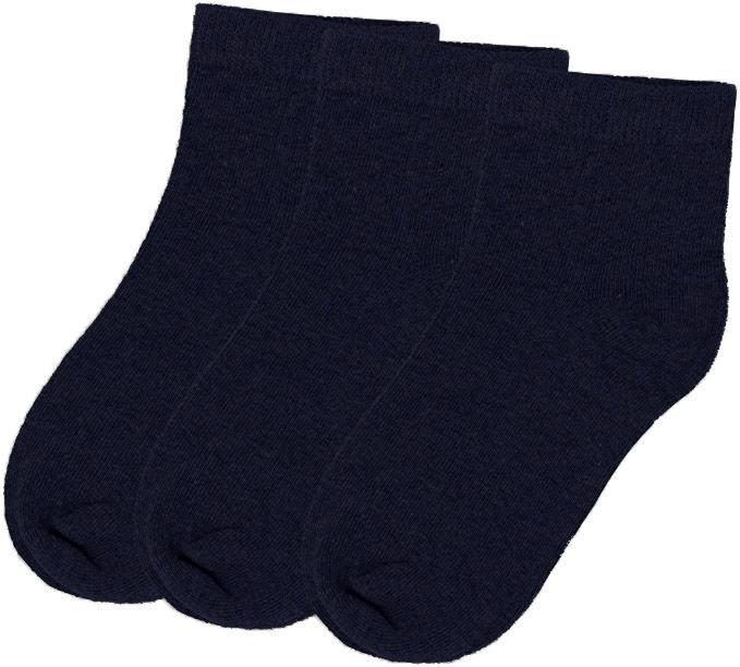 Trimfit - 3 Pack Covered Ankle Socks - Navy
