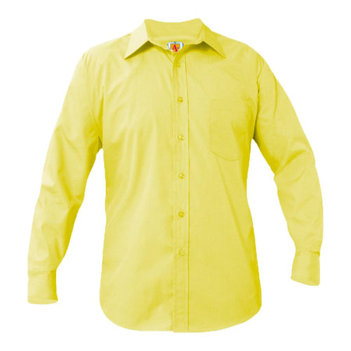 Boys Long Sleeve Broadcloth Shirt - Yellow