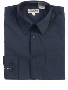Gioberti - Button Up Dress Shirt - Navy Blue