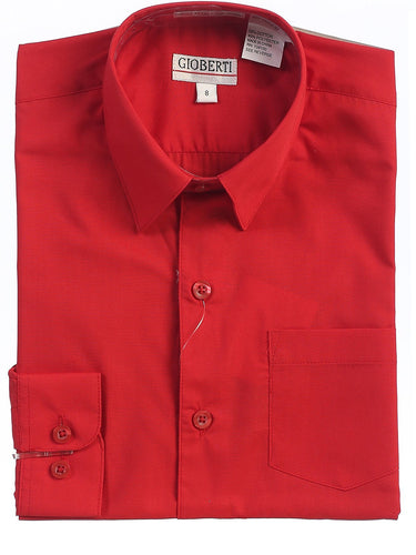 Gioberti - Button Up Dress Shirt - Red