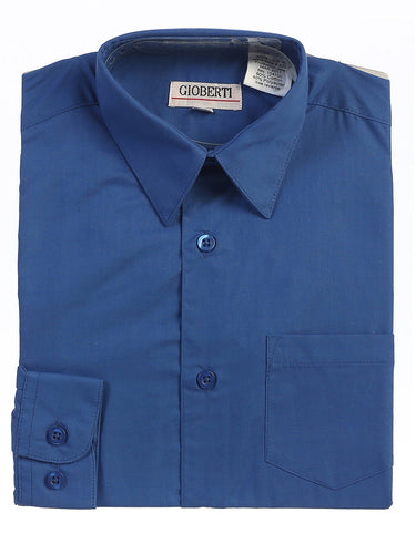 Gioberti - Button Up Dress Shirt - Royal Blue