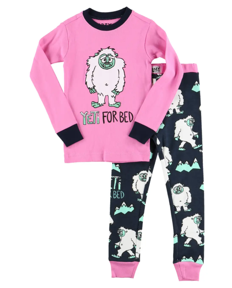 Lazy One - Yeti For Bed Girl PJ Set
