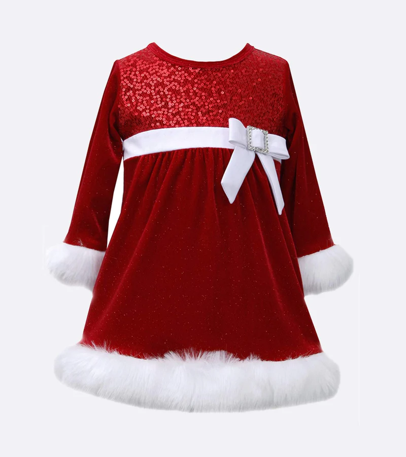Bonnie Jean - Suzy Sequin Santa Dress
