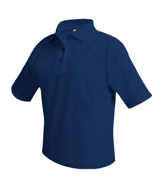 Pique Knit Polo Short Sleeve - Navy