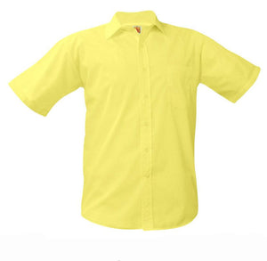 Boys Short Sleeve Broadcloth Shirt - Yellow