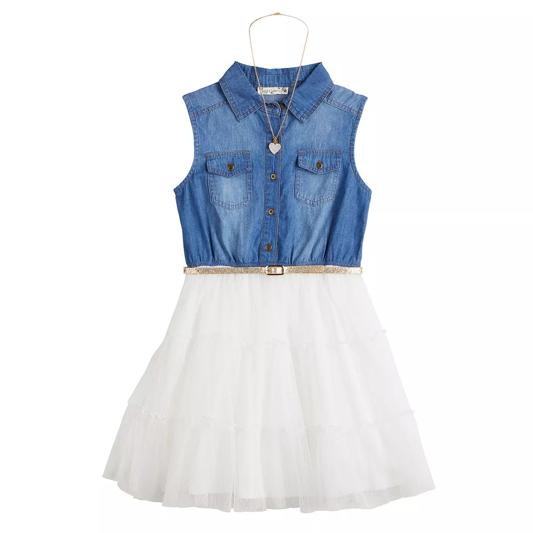 Amy Byer - Denim Shirtwaist Dress
