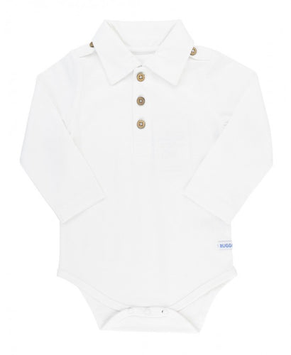 Rugged Butts - White Long Sleeve Polo Bodysuit
