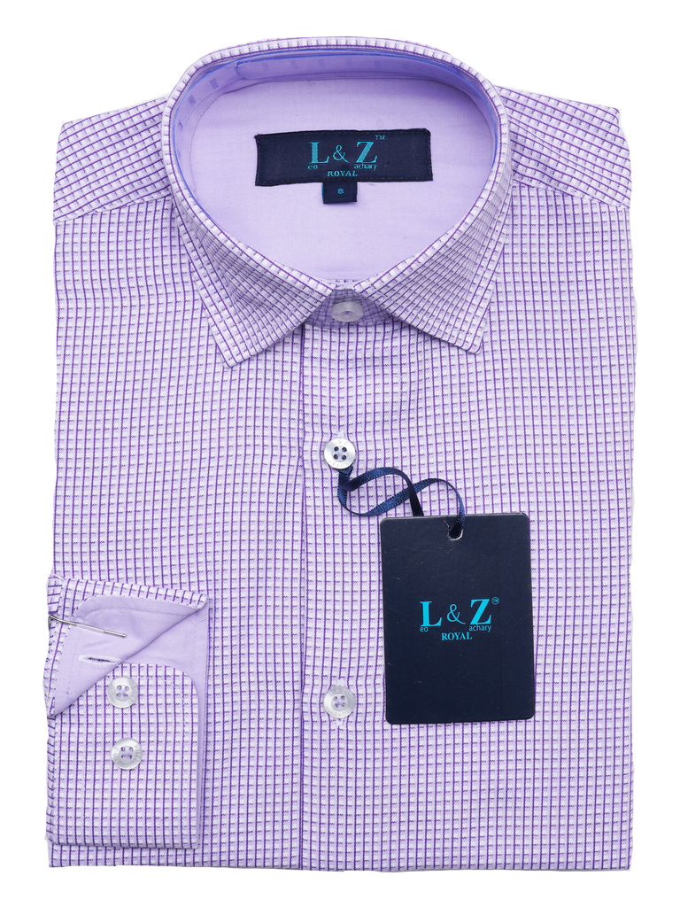 Leo & Zachary - Lavender Check Dress Shirt
