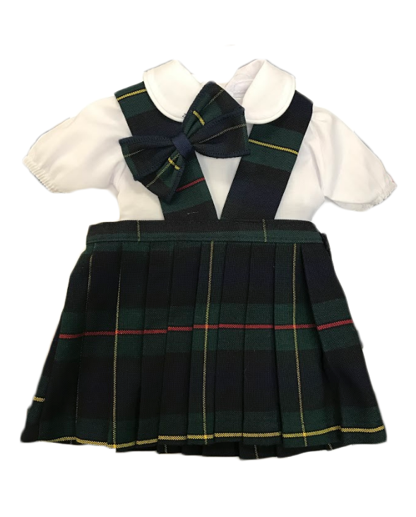 Plaid #83 V-neck American Doll Uniform  Connie's Children's Shop