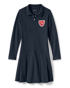 girls long sleeve uniform dress Girls Uniform Soft Pique Polo Dress