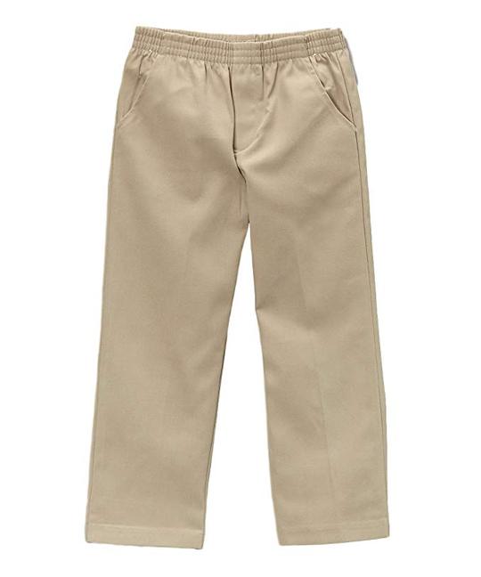 School Apparel - Boy Elastic Waist Pull On Pants Khaki – Connie's