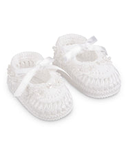 Load image into Gallery viewer, Jefferies - Pearl Ribbon Crochet Bootie
