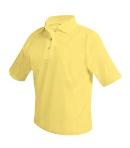Pique Knit Polo Short Sleeve - Yellow
