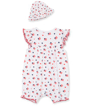 Load image into Gallery viewer, Little Me - Girls Flag Romper and Hat